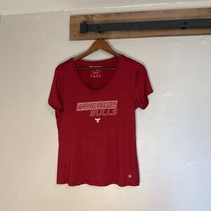 Chicago Bulls‎ 47 Forward NBA T-Shirt Red Loose Fit Women's Size XL